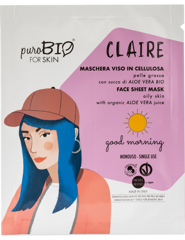 CLAIRE Maschera Viso Pelle Grassa Good Morning|Purobio|Wingsbeat