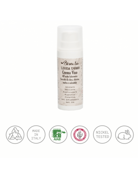 Crema Viso All'Acido Ialuronico - Linea Uomo|Bisoubio|Wingbseat Crema Viso All'Acido Ialuronico - Linea Uomo|Bisoubio|Wingbseat