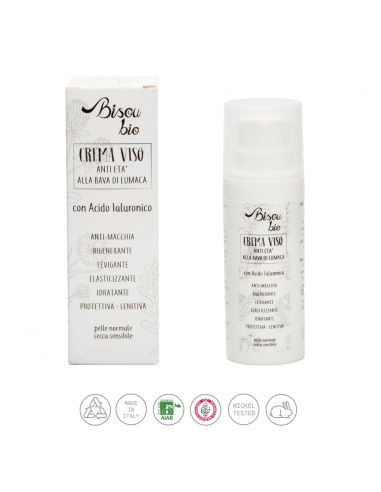 Bio Crema Viso Anti Età alla Bava di Lumaca 50 ml|Bisoubio|Wingsbeat Bio Crema Viso Anti Età alla Bava di Lumaca 50 ml|Bisoubio|Wingsbeat