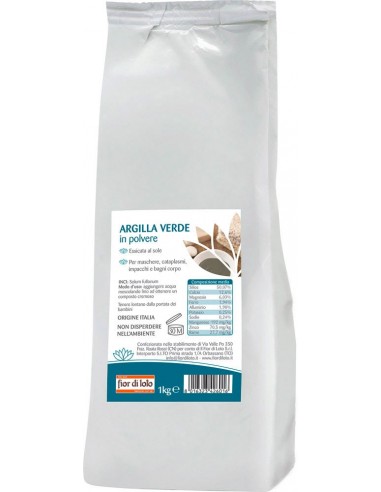 Argilla Verde Ventilata Essiccata 1 kg|Fior di Loto|Wingsbeat