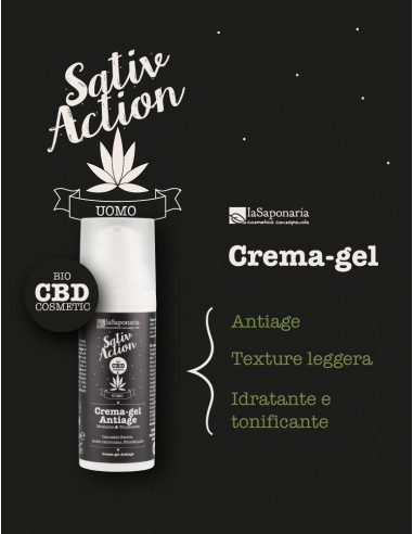 CBD Crema-Gel viso Antiage|La Saponaria|Wingsbeat CBD Crema-Gel viso Antiage|La Saponaria|Wingsbeat