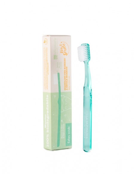 Spazzolino Verde Bimbi In Fibra Vegetale|La Saponaria|Wingsbeat Spazzolino Verde Bimbi In Fibra Vegetale|La Saponaria|Wingsbeat