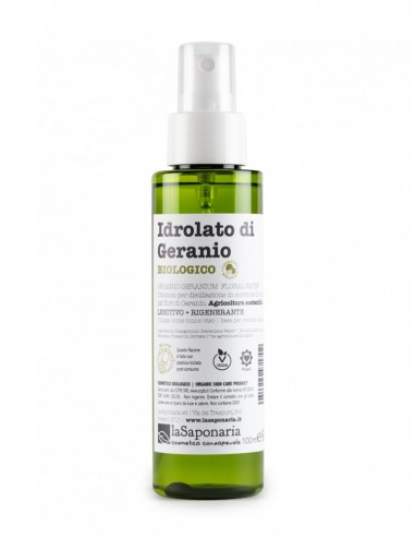 Idrolato di Geranio Bio Con Spruzzino | La Saponaria | Wingsbeat