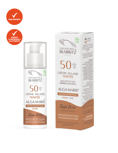 Crema Solare Colorata Dorée Viso SPF 50 |Laboratoires De Biarritz|Wingsbeat