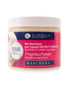 Bio Maschera Capelli Ristrutturante Panna e Fragola|Alkemilla|Wingsbeat