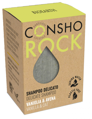 Consho - Rock Shampoo Capelli Delicato Vaniglia e Avena | Bioearth | Wingsbeat