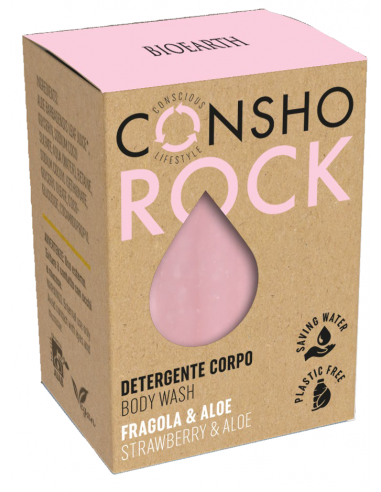 Consho - Rock Detergente Corpo Fragola E Aloe Vera | Bioearth | Wingsbeat