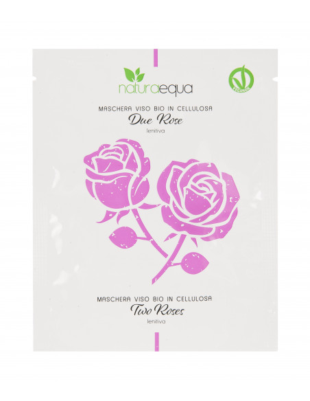 Maschera Viso Bio In Cellulosa Due Rose-Lenitiva | NaturaEqua | Wingsbeat