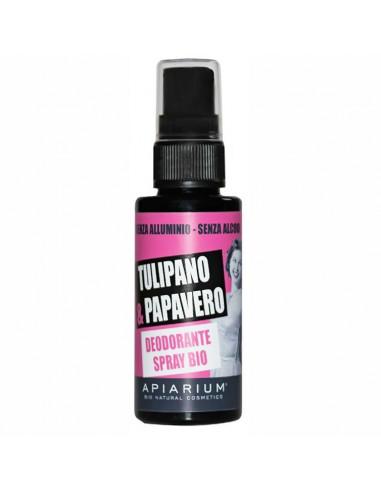 Deodorante Senza Alluminio Biologico Tulipano e Papavero Spray | Apiarium | Wingsbeat