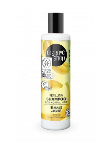 Shampoo per Capelli Normali con Banana e Gelsomino | Organic Shop | Wingsbeat
