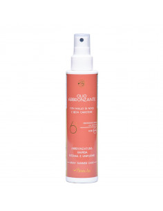 Olio Abbronzante con Mallo di Noce e Beta Carotene SPF6 | Bisoubio | Wingsbeat