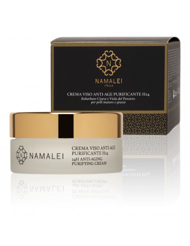 Crema Anti-Age Purificante H24 Rabarbaro Cinese e Viola del Pensiero | Namalei | Wingsbeat