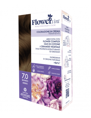 Tinta Capelli 7.0 Biondo Medio | FlowerTint | Wingsbeat