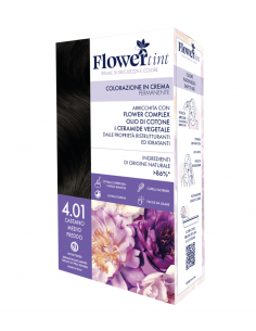 Tinta Capelli 4.01 Castano Medio Freddo | FlowerTint | Wingsbeat