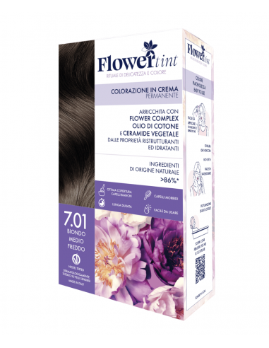 Tinta Capelli 7.01 Biondo Medio Freddo | FlowerTint | Wingbseat