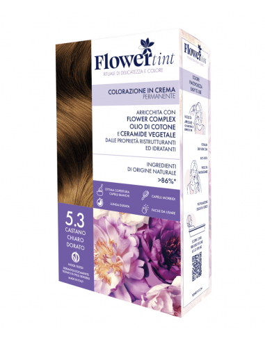 Tinta Capelli 5.3 Castano Chiaro Dorato | FlowerTint | Wingsbeat