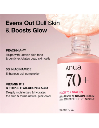 Peach 70% Niacinamide Serum|Anua |Wingsbeat Peach 70% Niacinamide Serum|Anua |Wingsbeat