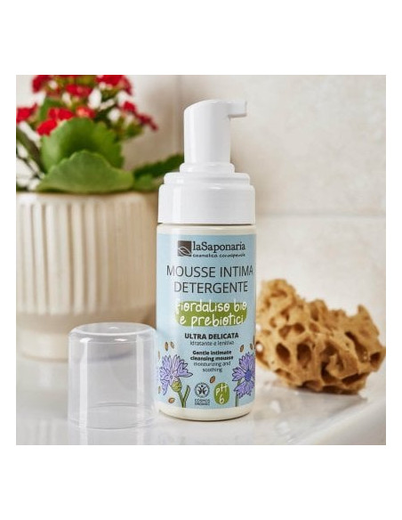 Mousse detergente intima delicata - Fiordaliso Bio|La Saponaria|Wingsbeatc