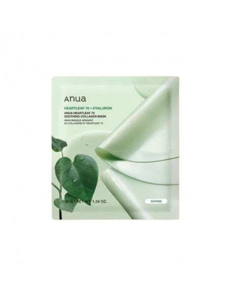 Heartleaf 70 Soothing Collagen Mask, 38g|Anua |Wingsbeat