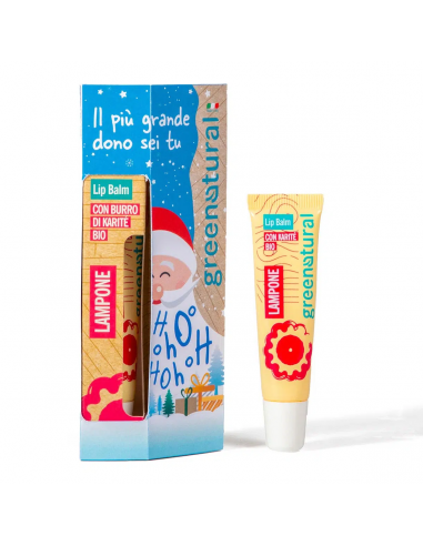 Happy Babbo - Regalo Natale Lip Balm Lampone|Greenatural|Wingsbeat