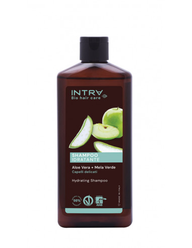 Shampoo Idratante Aloe Vera e Mela Verde|Intra Cosmetics| Wingsbeat