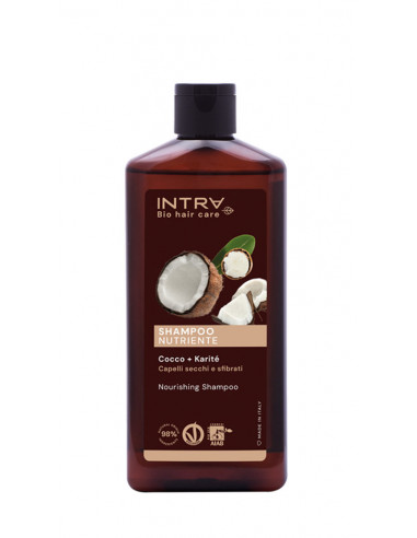 Shampoo Nutriente Cocco e Karitè per capelli sfibrati|Intra Cosmetics| Wingsbeat