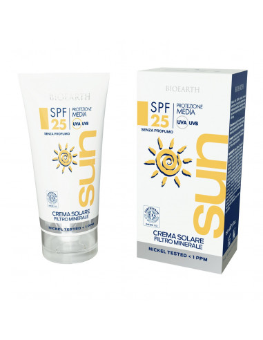 Crema Solare Minerale SPF25 Protezione Media di Bioearth - Wingsbeat Crema Solare Minerale SPF25 Protezione Media di Bioearth - Wingsbeat