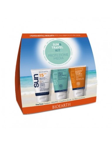 Sun & Travel Kit Protezione media SPF15- Bioearth - Wingsbeat Sun & Travel Kit Protezione media SPF15- Bioearth - Wingsbeat