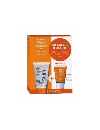 Kit Solare Crema Solare Corpo Protezione Molto Alta SPF50 WR 150ml + Doccia Shampoo 50ml - Bioearth - Wingsbeat Kit Solare Crema Solare Corpo Protezione Molto Alta SPF50 WR 150ml + Doccia Shampoo 50ml - Bioearth - Wingsbeat
