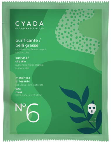 Maschera in tessuto - N°6  Purificante/Pelli Grasse - Gyada Cosmetics - Wingsbeat