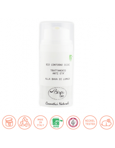 Bio Contorno Occhi Trattamento anti età alla Bava di Lumaca 30 ml Bisoubio - Wingsbeat Bio Contorno Occhi Trattamento anti età alla Bava di Lumaca 30 ml Bisoubio - Wingsbeat
