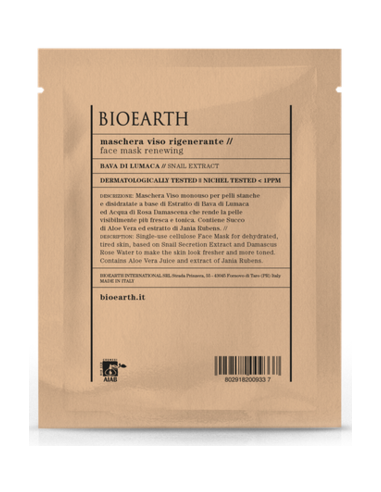 Maschera Viso Rigenerante alla Bava di Lumaca - BIOEARTH - WINGSBEAT
