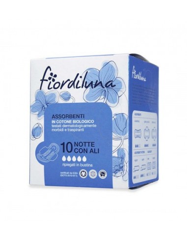 Assorbenti Notte con ali in cotone Biologico - Fior di Luna - Wingsbeat Assorbenti Notte con ali in cotone Biologico - Fior di Luna - Wingsbeat