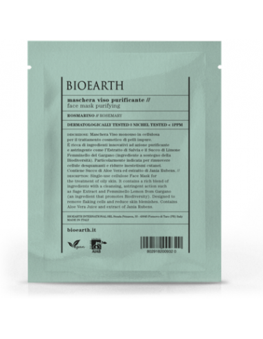 Maschera Viso Purificante Rosmarino - Bioearth - Wingsbeat Maschera Viso Purificante Rosmarino - Bioearth - Wingsbeat