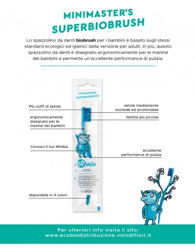 Spazzolino da denti Baby biodegradabile - Blu - Biobrush Berlino - Wingsbeat Spazzolino da denti Baby biodegradabile - Blu - Biobrush Berlino - Wingsbeat