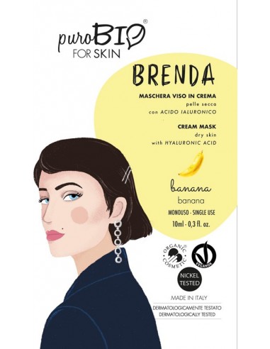 Brenda Maschera viso in crema Banana Pelle Secca | Purobio| Wingsbeat