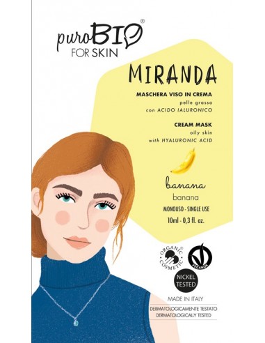 Miranda maschera viso in crema pelli grasse - banana