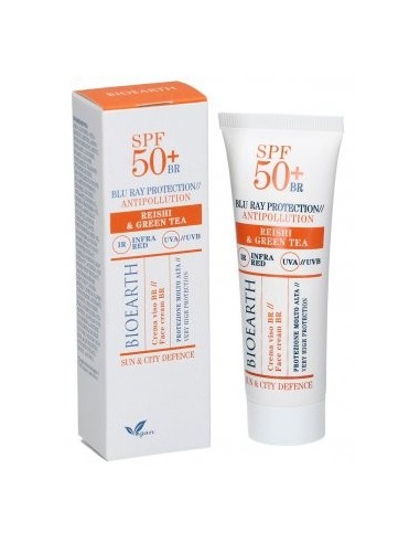 Crema viso SPF 50+ Reishi & Green Tea - Bioearth - Wingsbeat Crema viso SPF 50+ Reishi & Green Tea - Bioearth - Wingsbeat