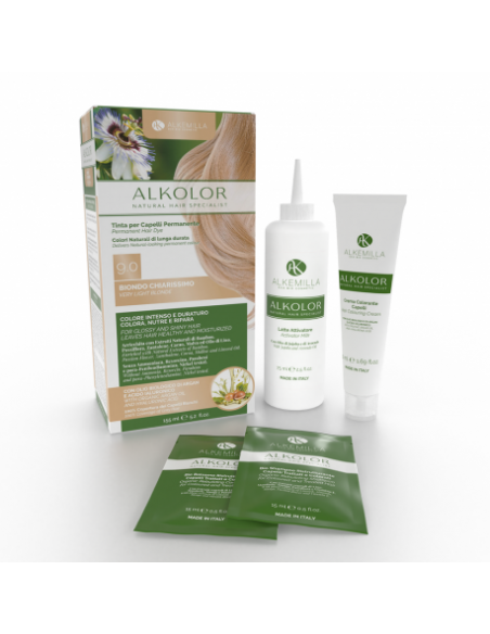 Tinta per Capelli Permanente 9.0 Biondo Chiarissimo|Alkemilla|Wingsbeat Tinta per Capelli Permanente 9.0 Biondo Chiarissimo|Alkemilla|Wingsbeat