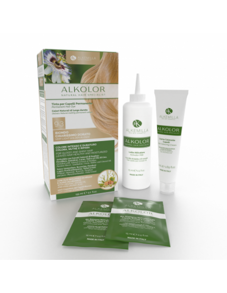 Tinta per Capelli Permanente 9.3 Biondo Chiarissimo Dorato|Alkemilla|Wingsbeat Tinta per Capelli Permanente 9.3 Biondo Chiarissimo Dorato|Alkemilla|Wingsbeat